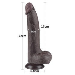 Dildo Dual Layer Piel Deslizante 8.5