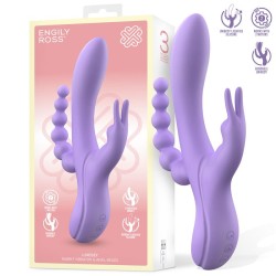 Lindsay Vibrador con Cadena Anal Silicona Líquida Unibody Flexible 2 Motores