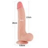 Dildo Dual Density Piel Deslizante 8.5