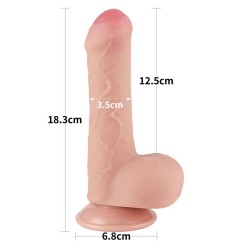 Dildo Dual Layer Piel Deslizante 7