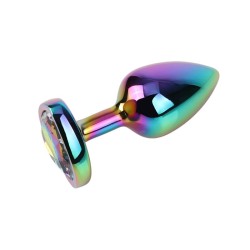 Plug Anal Rainbow Heart Gem Talla S