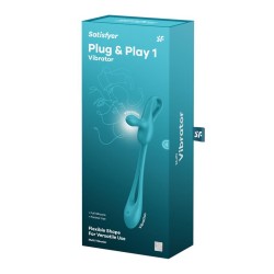 Plug & Play 1 Vibrador Anal Flexible Azul