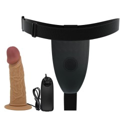 Draven Arnés Universal Ajustable con Dildo Hueco con Vibración