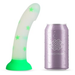 Dildo que Brilla en la Oscuridad Confetti Star 17 cm