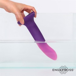 Dildo que Cambia de Color Púpura a Rosa Talla L 21 cm