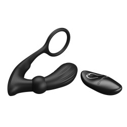 Warren Plug Anal y Anillo para el Pene con Vibración y Pulsación a Control Remoto