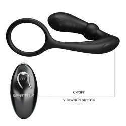 Warren Plug Anal y Anillo para el Pene con Vibración y Pulsación a Control Remoto