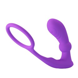 Warren Plug Anal y Anillo para el Pene con Vibración y Pulsación a Control Remoto