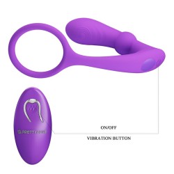 Warren Plug Anal y Anillo para el Pene con Vibración y Pulsación a Control Remoto