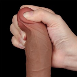 Dildo Sliding Skin 8 Marrón