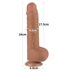 Dildo Sliding Skin 9.5 Marrón