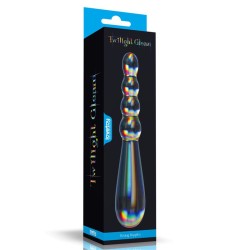 Dildo de Cristal que Brilla en la Oscuridad Twilight Gleam Rising Ripples