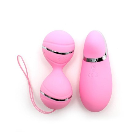 Bolas Kegel con Control Remoto y Estimulador Ibiza Rosa