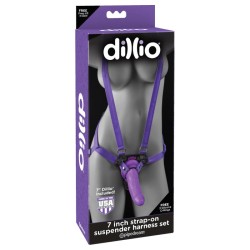 Dillio Arnés con Dildo de 19 cm Color Púrpura