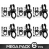 Pack de 6 Earzy Anillo Vibrador con Control Remoto USB Magnético Silicona