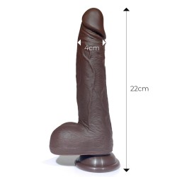 Severo Dildo Realista Turbo Shaking Thrusting, Rotación 360º Control Remoto Efecto Calor