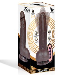 Severo Dildo Realista Turbo Shaking Thrusting, Rotación 360º Control Remoto Efecto Calor