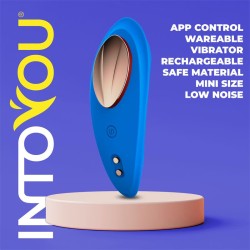 Vibrador de Braguita con APP Silicona Azul