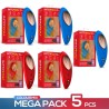 Pack 5 Surtido Vibrador de Braguita con APP 2 Rojas y 3 Azules