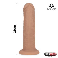 Dildo Realista Silicona Líquida Dual Layer 8.25