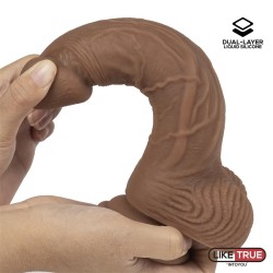 Dildo Realista Silicona Líquida Dual Layer 8.25 Bronceado