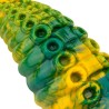 Dildo Tentacle Delight Verde y Amarillo 22.4 cm - 8.8