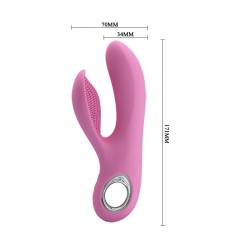 Vibrador Canrol USB Silicona Rosa Suave