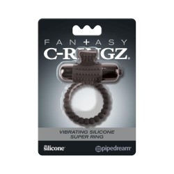 Fantasy C-Ringz Super Anillo Vibrador de Silicona Negro