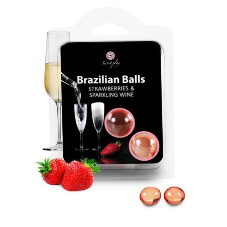 Secret Play Set 2 Brazilian Balls Aroma Fresas Cava