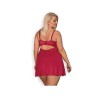 Rosalyne Babydoll y Tanga Rojo Talla S/M