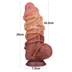 Dildo Dual Layer Tamaño King Nature 9.5