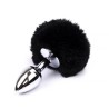 Plug Anal con Pompón Negro Talla S