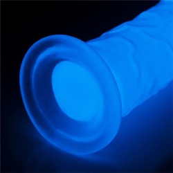 Dildo Lumino 8 Luz Azul