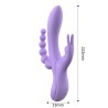 Lindsay Vibrador con Cadena Anal Silicona Líquida Unibody Flexible 2 Motores