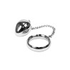 Anillo Pene con Huevo Anal Acero Inox 40mm