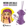 Huevo Vibrador Motion Love Balls con Control Remoto Twisty Púrpura