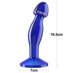 Plug Anal Flawless Azul Transparente 6.5