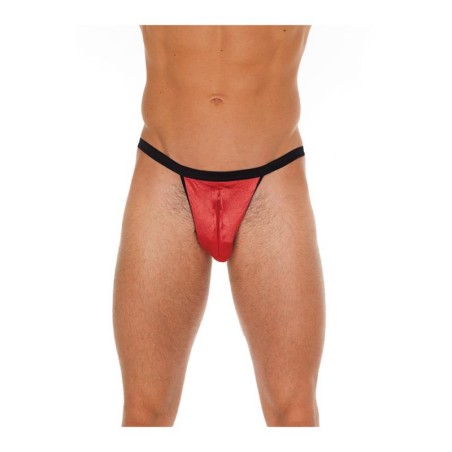 Tanga con Cremallera Rojo y Negro Talla Única