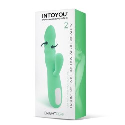 Brightpear Vibrador y Rotador con Conejito Doble Motor 360º