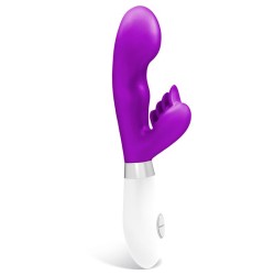 Sliper Vibrador Conejito Silicona Púrpura