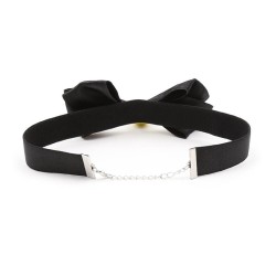 Collar con Lazo y Cascabel 36 cm Negro L