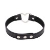 Collar con Aro en Forma de Corazón Ajustable 41,5 cm Negro