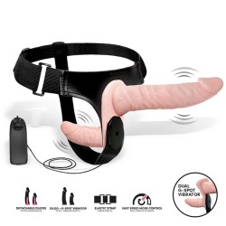 Batek Arnés con Dildo Doble Desmontable, Punto G y Vibración Control Remoto