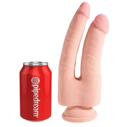 3D Dildo Doble Penetración Triple Densidad Plus 9.5 Natural