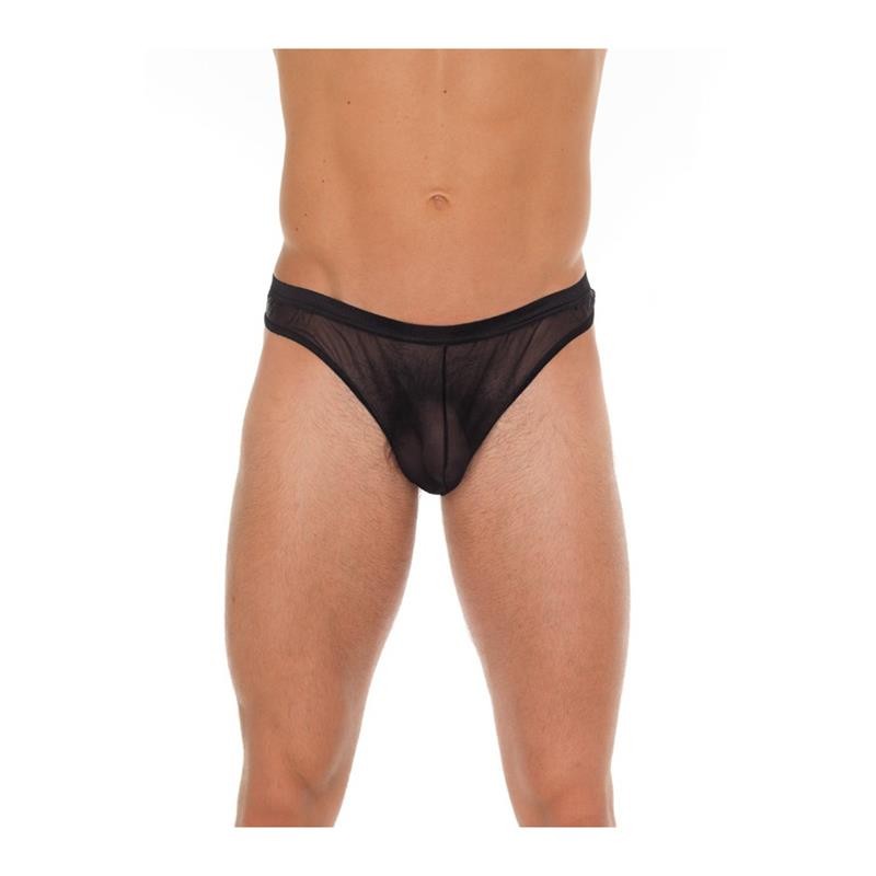 Tanga Rejilla Negro Talla Única