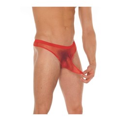 Tanga Rejilla Rojo Talla Única