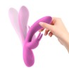 Mauve Vibrador Unibody Silicona Líquida USB Rosa