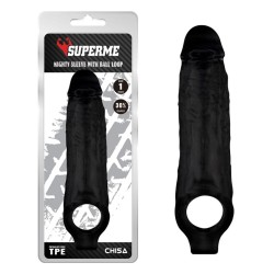 Funda para el Pene con Sujeción para los Testículos Mighty Negro