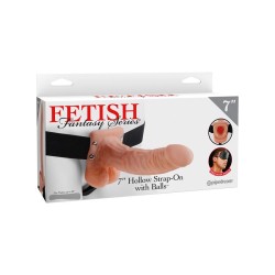 Fetish Fantasy Series Arnés con Hueco y Testículos de 17,7 cm Color Natural