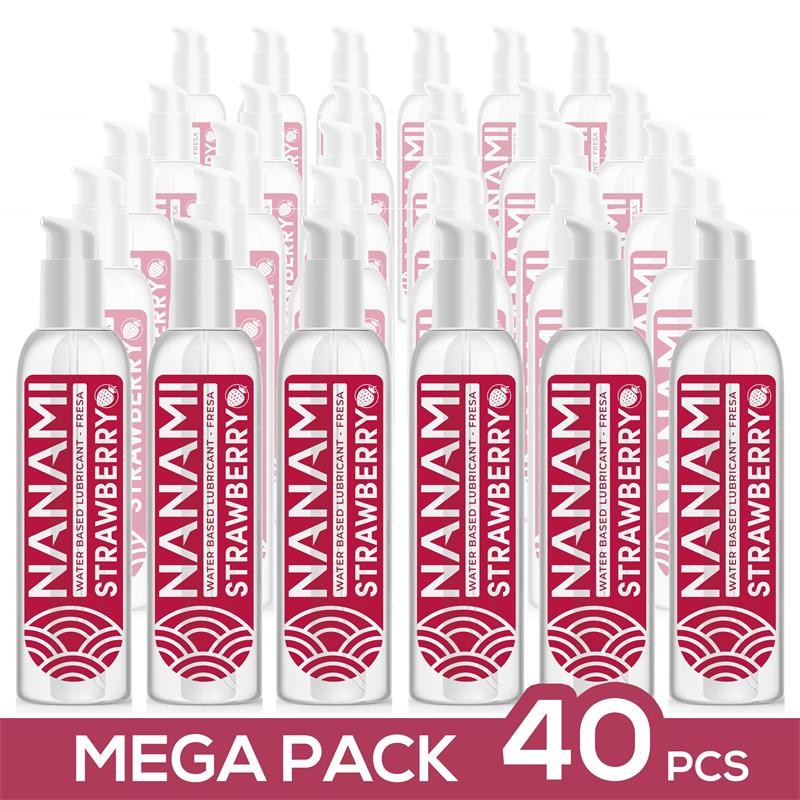 Pack de 40 Lubricante Base Agua Fresa 150 ml